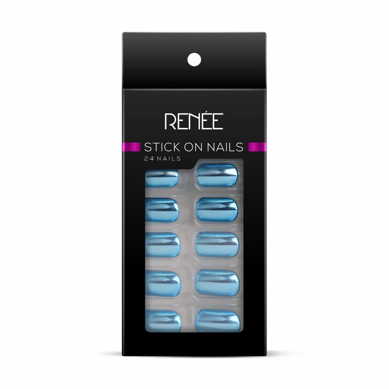 Renee RENEE Stick On Nails MN 02 24 Reusable Artificial Fake Nail Set Lightweight Long Lasting Easy To Use Quick Fix For Festivals Special Occasions - Image 3
