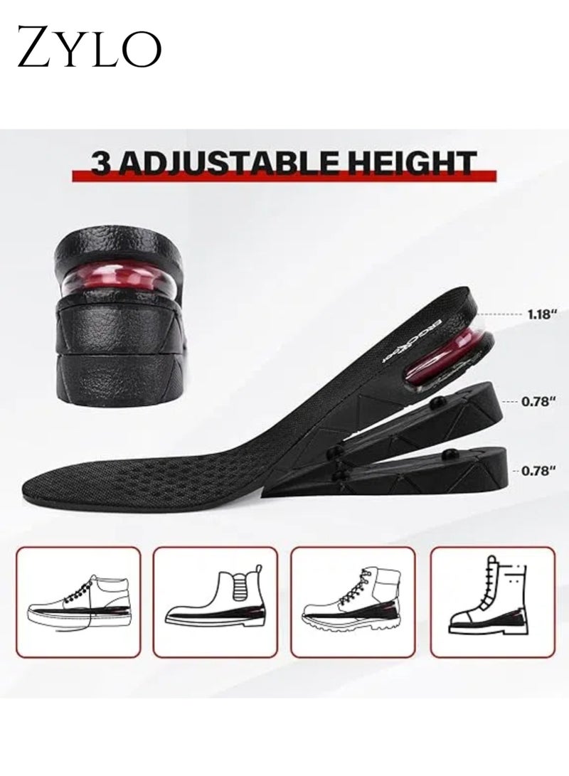 Zylo Height Increase Insoles Air Cushion Taller Shoes Insoles Heel Insert for Men and Women - Image 3