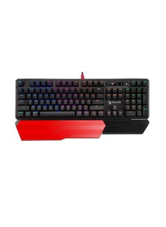 Bloody Gaming Keyboard / Linear Optical Switch / Light and Instant Feedback / Fastest Keyboard Switches in Gaming / Water Resistant / RGB lighting / Detachable Wrist-Rest - Black  - Image 1