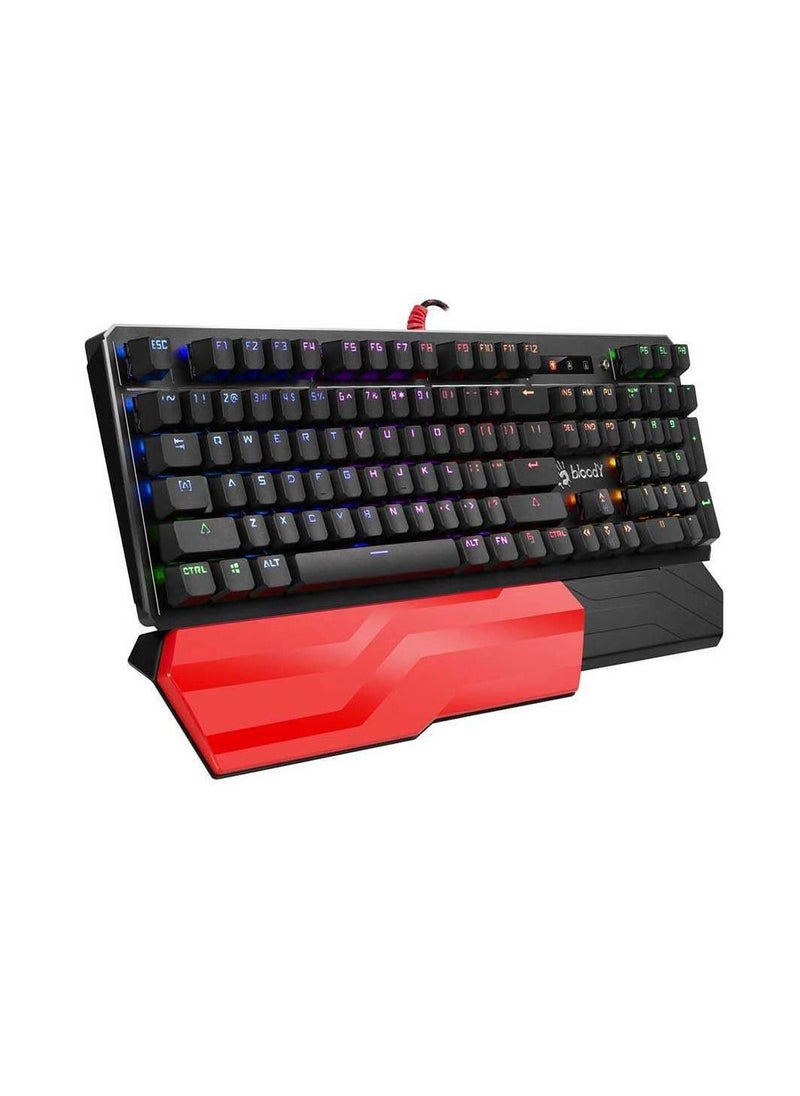 Bloody - Gaming Keyboard / Linear Optical Switch / Light and Instant Feedback / Fastest Keyboard Switches in Gaming / Water Resistant / RGB lighting / Detachable Wrist-Rest - Black - Image 1