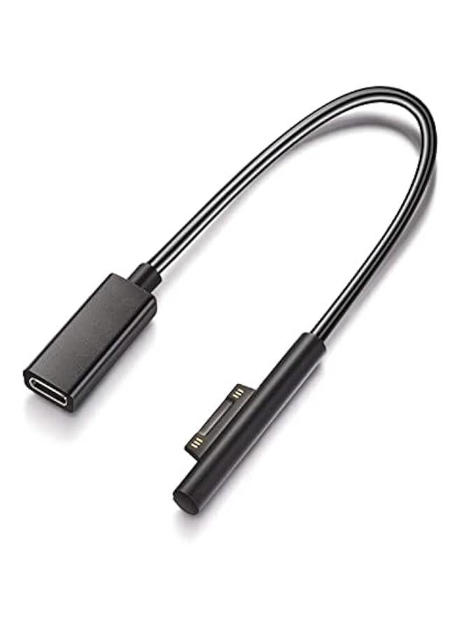 Surface to USB C Charging Cable (Female USB-C, 20 cm), Compatible with Microsoft Surface Pro 7/6/5/4/3 Go3/2/1 Laptop4/3/2/1, Requires 15V/3A USB-C Charger - Image 1