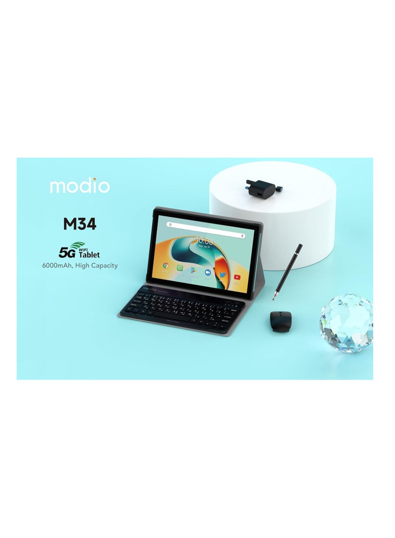 Modio M34 10.1-Inch High-Definition Display Tablet, 8GB RAM, 512GB ROM, Android, Dual SIM, Keyboard, 6000 mAh Battery - Image 4