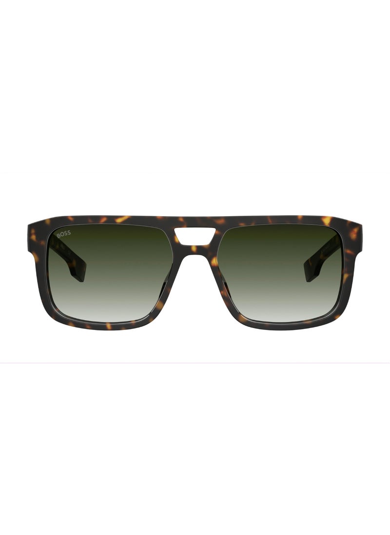 HUGO BOSS نظارة شمسية مستطيلة الشكل للرجال مع حماية من الأشعة فوق البنفسجية BOSS 1648/S GREEN 44 - مقاس العدسة: 43.9 مم - Hvn  - Image 3