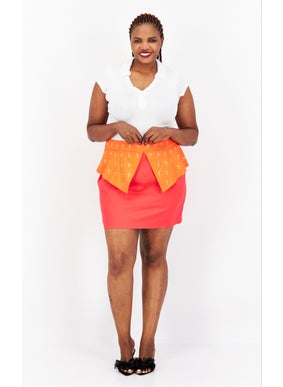 Bar III Women Plus Size Embellished Mini Skirt, Red  - Image 4