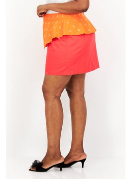 Bar III Women Plus Size Embellished Mini Skirt, Red  - Image 2