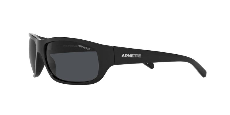 ARNETTE Unisex Sunglasses Black Frame, Dark Grey Lenses, 63MM - Image 3