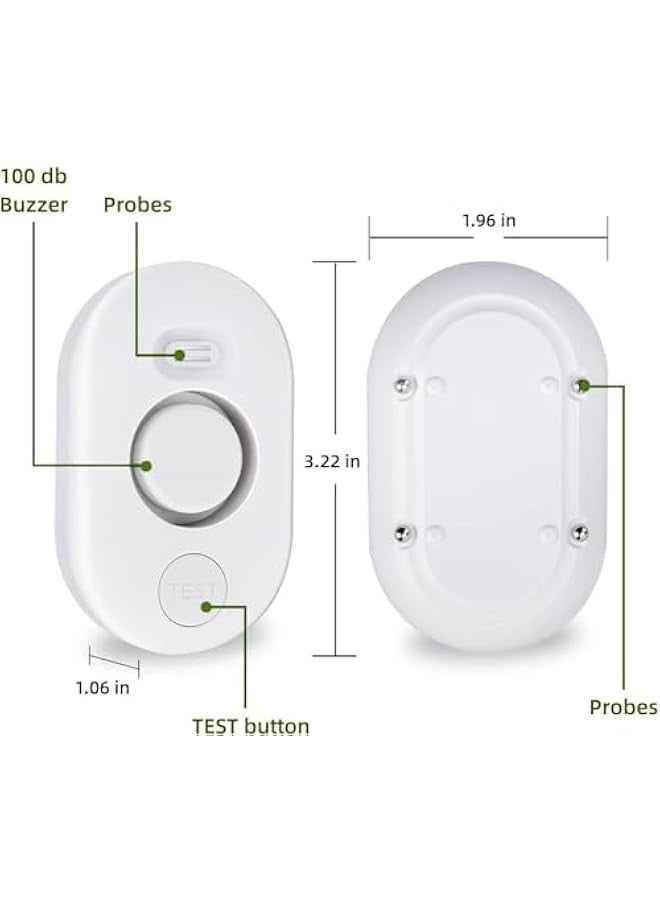 Water Leak Detectors with 100dB Alarm for Home, WD60 Devices for Flood Leakage Detection in Basement, Pipe, Drain, Sink, and Faucet Drip, Prevent Floor Flooding in Bathroom, Kitchen, Toilet, - Image 4
