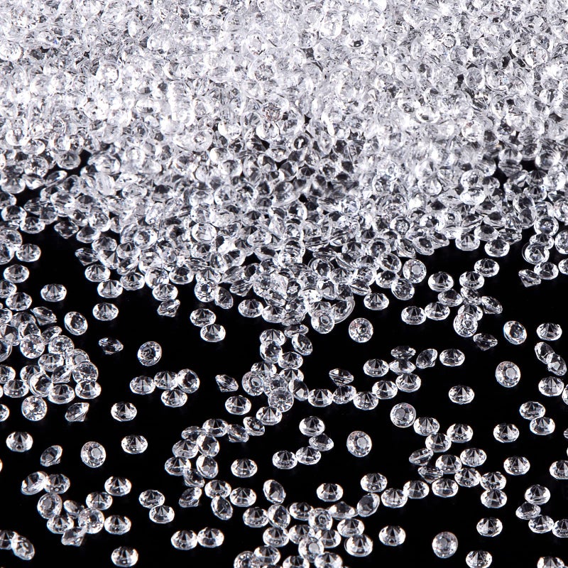 FUTUREPLUSX Fake Diamonds, 10000 PCS Mini Clear Diamonds Decoration Acrylic Crystal Vase Fillers Table Scatter Confetti Gems for Wedding Bridal Shower Birthdays Graduation Party Home Decor - Image 1