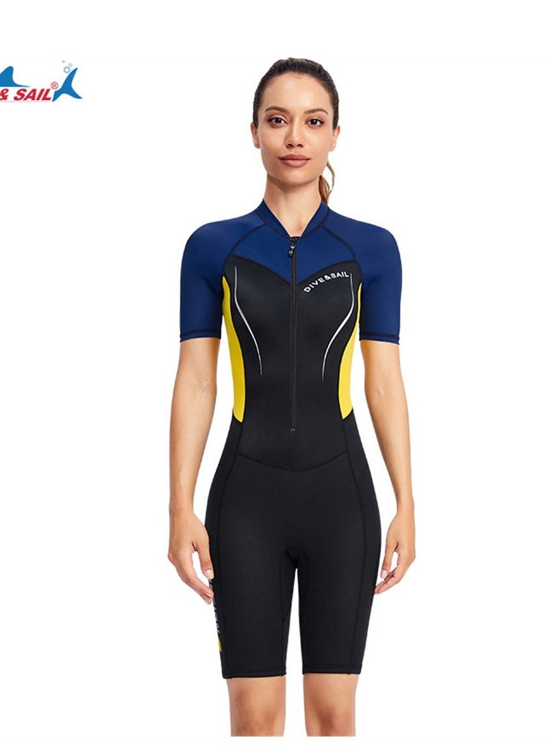 DIVE & SAIL - A Thin Quick-drying Bathing Suit For Women With A Waterproof Mother-surf Effect Blue - Image 1