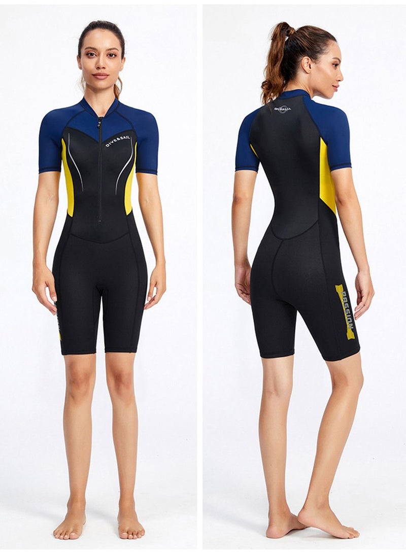DIVE & SAIL - A Thin Quick-drying Bathing Suit For Women With A Waterproof Mother-surf Effect Blue - Image 1