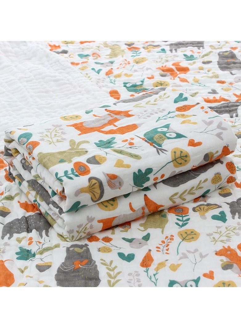 Loquat منشفة استحمام مطبوعة كرتونية من القطن الخالص