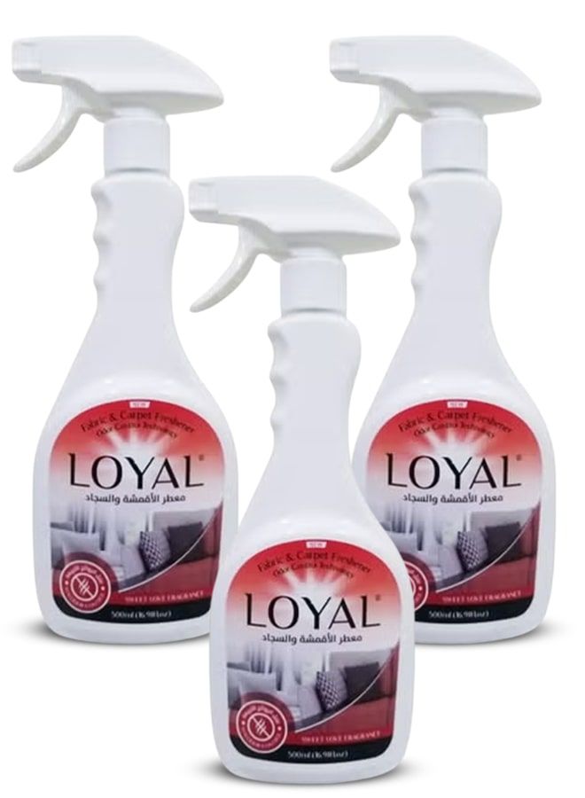Loyal Green Emotion Fragrance Air Refresher For Fabric Carpet 3x500ml