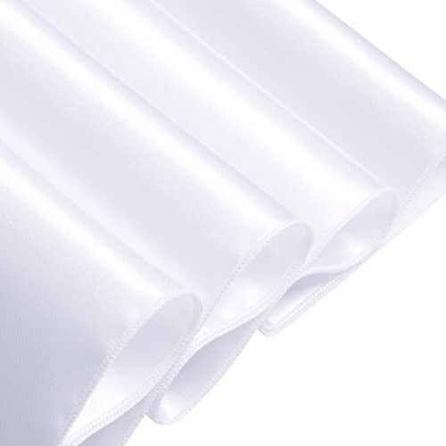 Counfeisly 1 Pack Satin Table Cover Rectangle Silkly Soft Table Cloth, Satin Dining Table Cloths for Wedding Banquet Table Decoration, Dining Room, Indoor and Outdoor Use, 60 x 84 Inches, White - Image 2