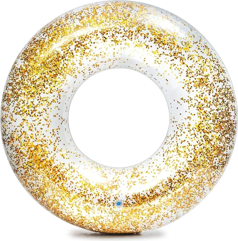 INTEX Jumbo Simit Glittery - Inflatable Glittery Simit - Glittery Sea Simit - Glittery Shiny Simit - Glittery Simit 119 Cm.