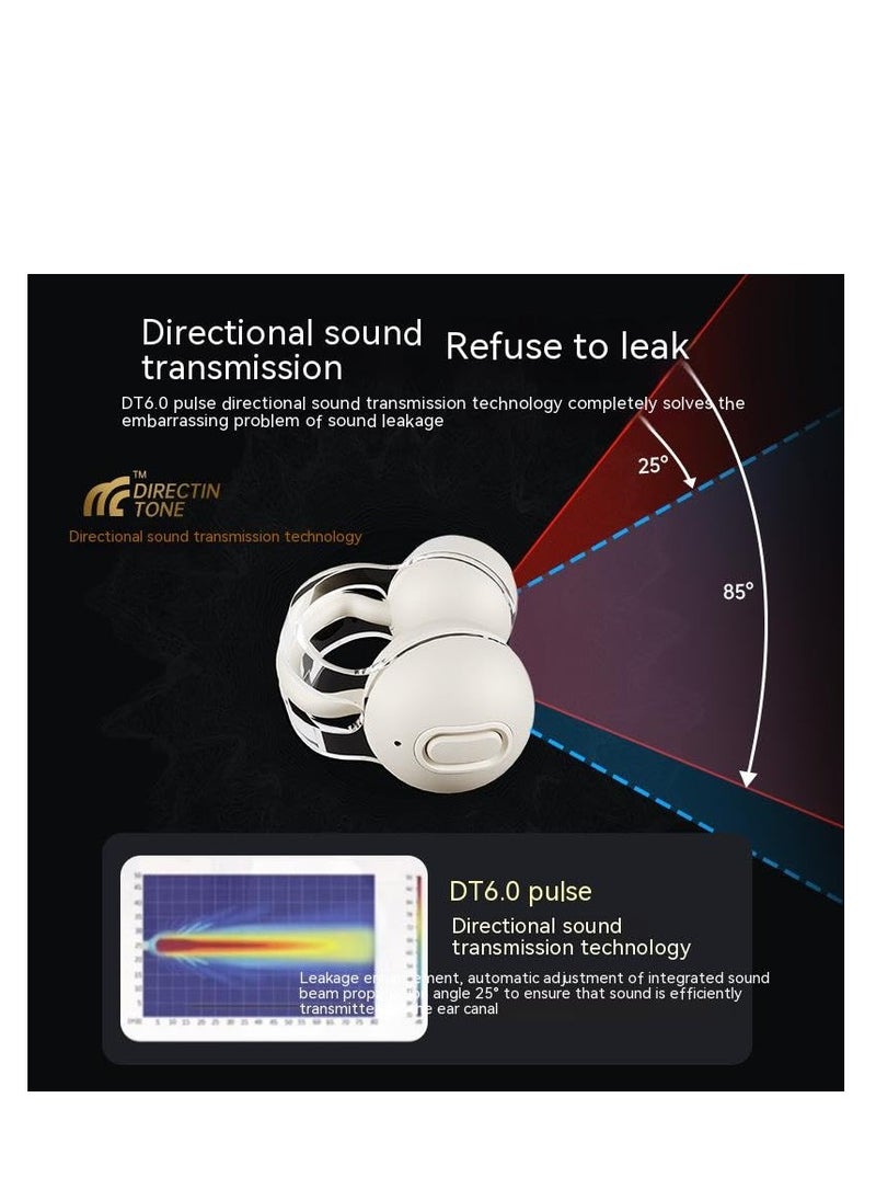 Excefore Ear-Clip Bone Conduction Headphones Bluetooth 5.3, Painless Wireless Open Ear Clip on Earbuds, Connecting Dual Devices Simultaneously, with Charging Case, Waterproof Earbuds for Sports  - Image 5