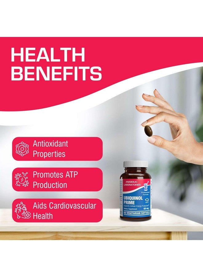 Anabolic Laboratories Ultra Absorption Ubiquinol CoQ10 Supplement - Coenzyme Q10 Supplement for Heart Immune Energy Cellular & Brain Support - Vegetarian Non-GMO & Made in The USA in cGMP Facilities - 60 Servings - Image 4