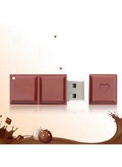 Generic Chocolate Creative USB Flash Drive Student U-Disk 4G 8G 16G 32G 64G 128G Data Storage Device Silicone Shell USB 2.0 Interface-Color:Double Row Of Chocolate-Capacity:32GB  - Image 4