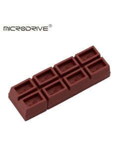 Generic Chocolate Creative USB Flash Drive Student U-Disk 4G 8G 16G 32G 64G 128G Data Storage Device Silicone Shell USB 2.0 Interface-Color:Double Row Of Chocolate-Capacity:32GB  - Image 1