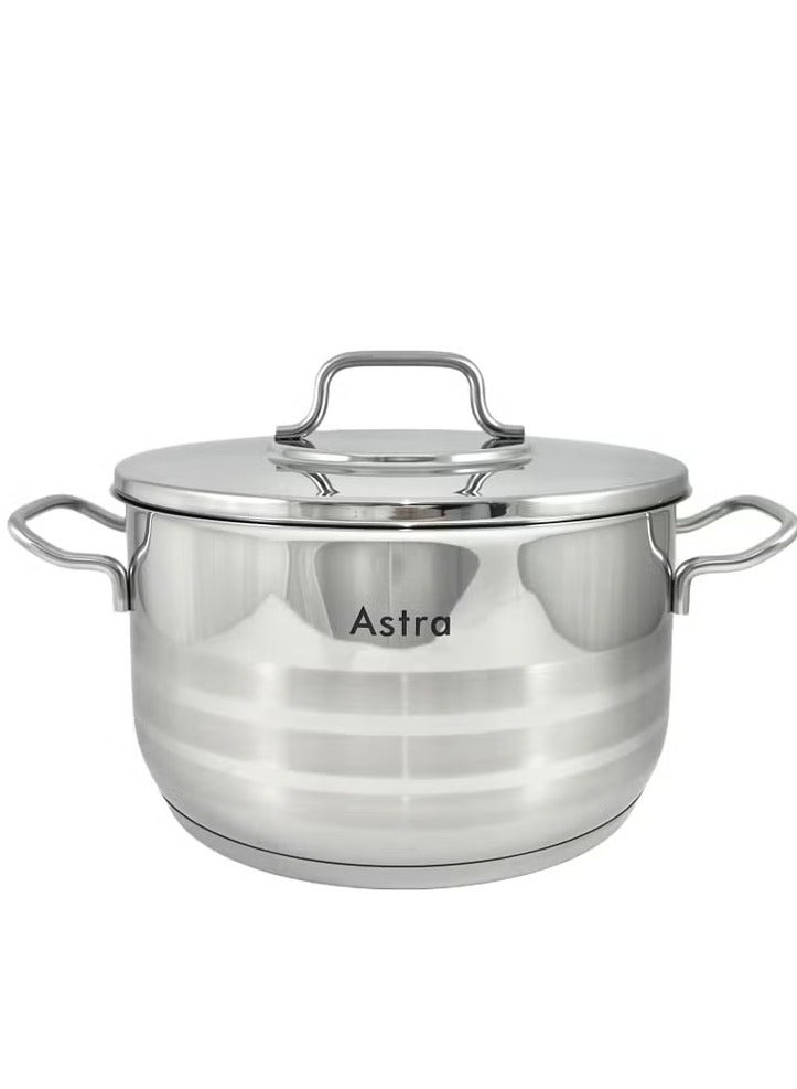 Homemaker ASTRA Premium 4.6L Stainless Steel Casserole Pot – 22×12 cm | Versatile Oven & Stovetop Cookware, Even Heat Distribution, Dishwasher Safe | Made in Turkey - Image 3