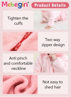 MEBEGIN Bear Shape Baby Bodysuit, Warm Flannel Baby Hooded Romper, Cartoon Winter Newborn One-piece Suit, Comfortable Toddler Jumpsuits, Baby Essentials, Perfect for Everyday Wear or Special Occasions, Creative Adorable Photography Props for Infants  - Image 5