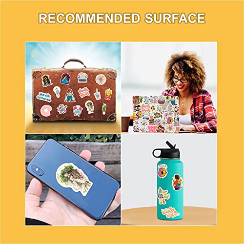 junkyard Pack Of 50 Aesthetic Vinyl Self-Adhesive Stickers For Girls | Laptop | Mobile | Scrapbook | Art N Craft, 60 Cms - Image 3