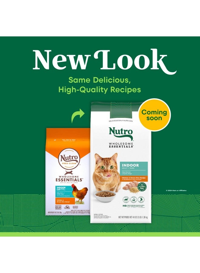 Nutro Wholesome Essentials Indoor Dry Cat Food, Chicken & Brown Rice Recipe, 3 lbs. - Image 2