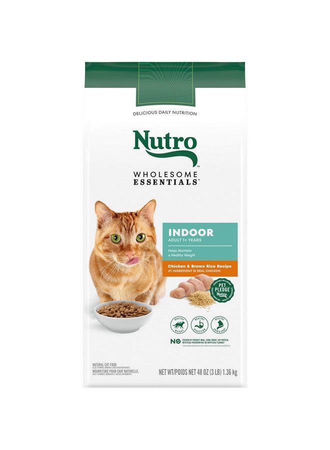 Nutro Wholesome Essentials Indoor Dry Cat Food, Chicken & Brown Rice Recipe, 3 lbs. - Image 1