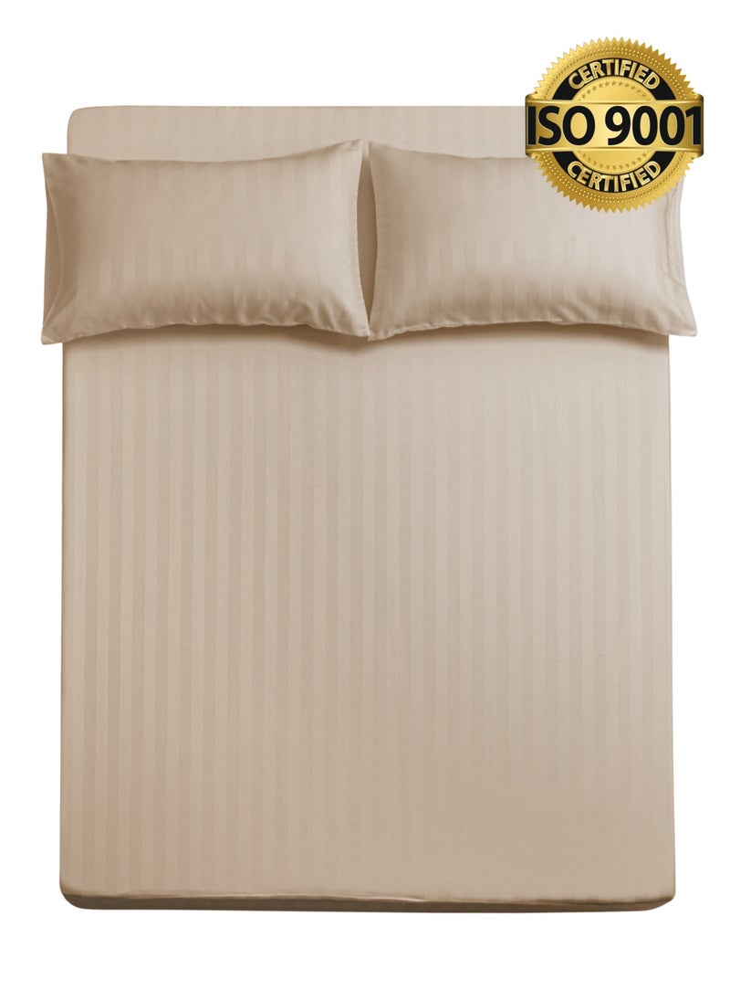 King Microfiber Sheet Set, King Size 3 Pieces, Hotel Stripes design - pzsku/ZC410AB7B6EFB24CEF1A8Z/45/_/1739811791/5304cff0-8190-44ad-a7a1-82bace3ed75c