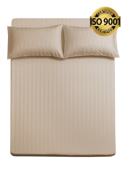 King Microfiber Sheet Set, King Size 3 Pieces, Hotel Stripes design