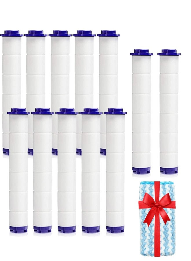 Besititli Replacement Filters for Hydro Jet Shower Head, High Pressure Handheld Turbo Fan Shower Heads Filter, PP-Cotton Filter Cartridge for Vortex Shower Head Set of 12 with Clean Towel - Image 1