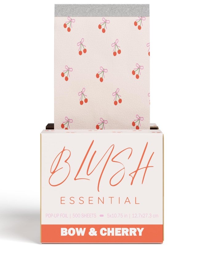 Blush Essentials Bow&Cherry Design Hair Foils - Salon Foils for Coloring - Aluminum Foil Sheets for Hair - 5"x10.75" - 500 Sheets - Professional Hair Foils for Highlighting and Salon Use - Image 3