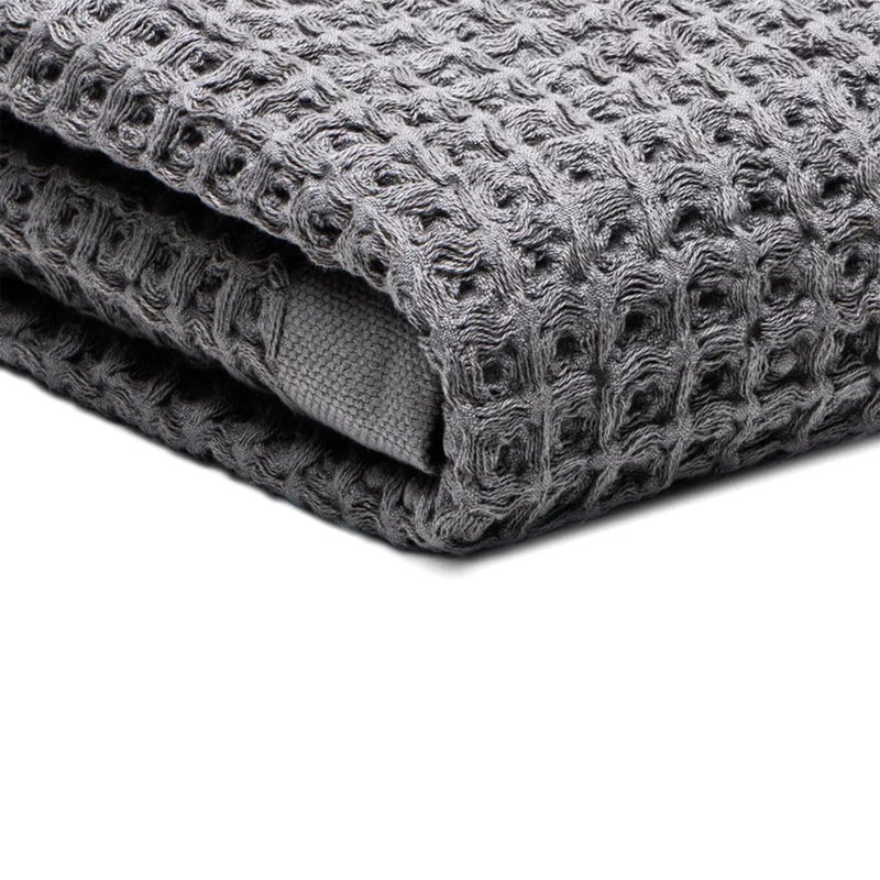 SUTERA Silverthread Bath Towel | Antimicrobial Towel with Silver Ion Technology | Waffle Weave Design, Plush, Lightweight, and Quick-Drying for Everyday or Spa Use | 31" x 57" (Grey) - Image 1