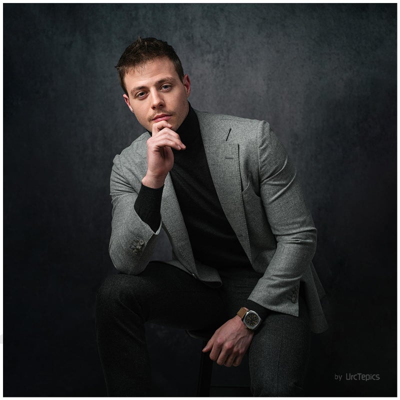 UrcTepics 5x7ft Microfiber Black Professional Portrait Abstract Texture Backdrop for Photography Black Gray Headshot Backdrop for Studio - Image 3