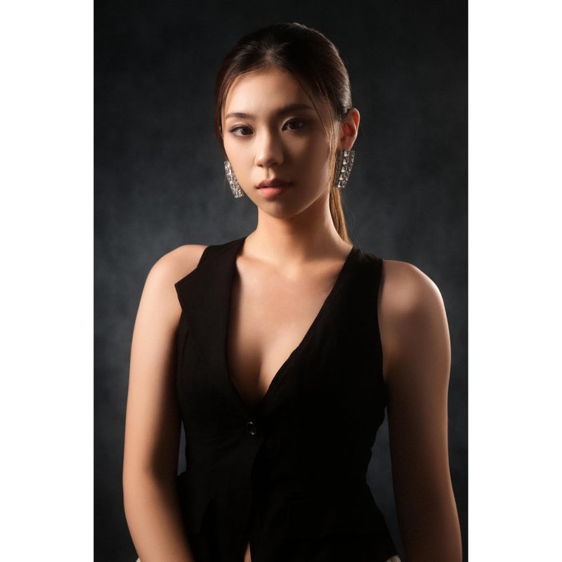 UrcTepics 5x7ft Microfiber Black Professional Portrait Abstract Texture Backdrop for Photography Black Gray Headshot Backdrop for Studio - Image 5