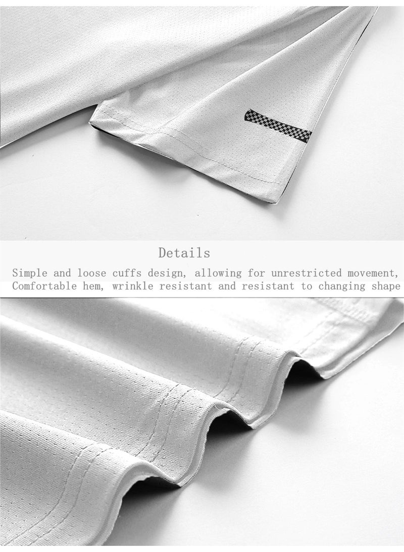 PATELIS Men's White T-shirt Oversized   Quick-drying Ice Silk Men's T-shirt Round Neck Plus Size Short Sleeve 4XL 5XL 6XL 7XL - Image 5