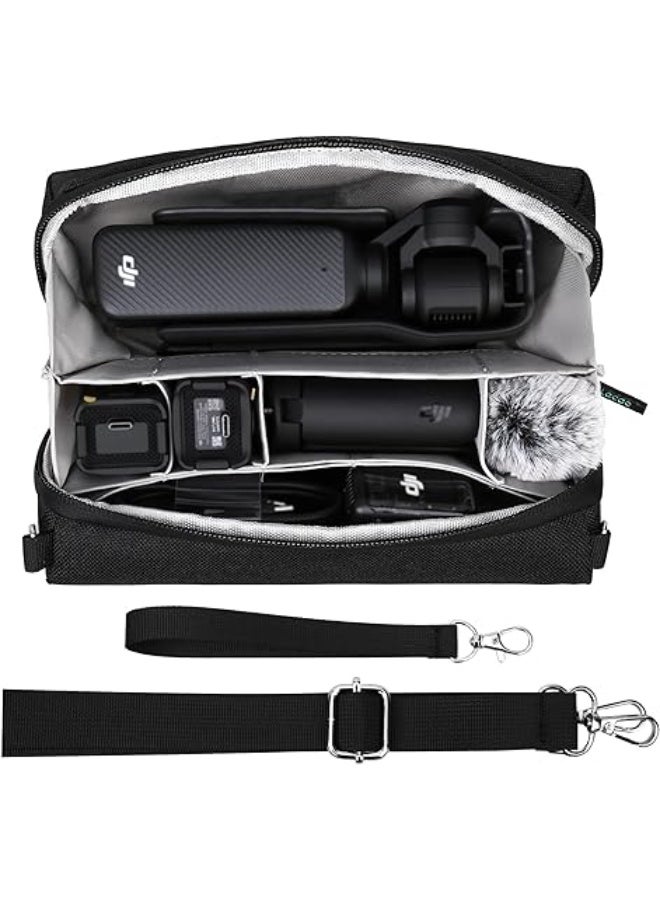 Lacdo Carrying Case for DJI Osmo Pocket 3, Carrying Bag for DJI Osmo Pocket 3 Creator Combo Accessories, Portable Travel Storage Bag Osmo Pocket 3 Case, All in One Carry Bag with Shoulder Strap - Image 1
