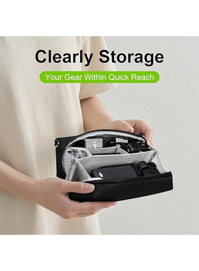 Lacdo Carrying Case for DJI Osmo Pocket 3, Carrying Bag for DJI Osmo Pocket 3 Creator Combo Accessories, Portable Travel Storage Bag Osmo Pocket 3 Case, All in One Carry Bag with Shoulder Strap - Image 2