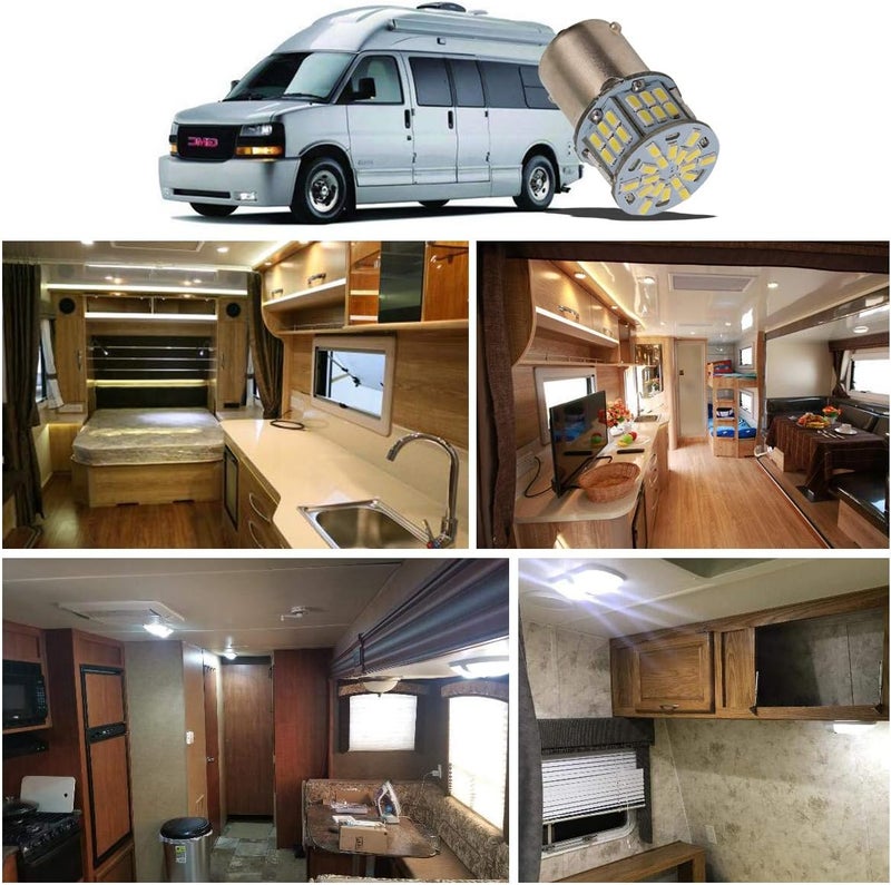 KISLED 12V RV LED Interior Lights, 20 Packs 1141 1156 1003 1073 BA15S 7506 LED Bulbs for RV Camper Trailer Boat Trunk Interior Indoor Tail Lights, Natural White - 4500K - Image 2