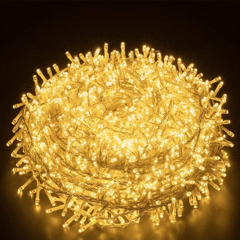Elegear Outdoor Fairy Lights 25M 1000 LEDs String Lights with 8 Lighting Modes for Wedding Party Garden Patio Tree Decorations - Warm White - Image 1