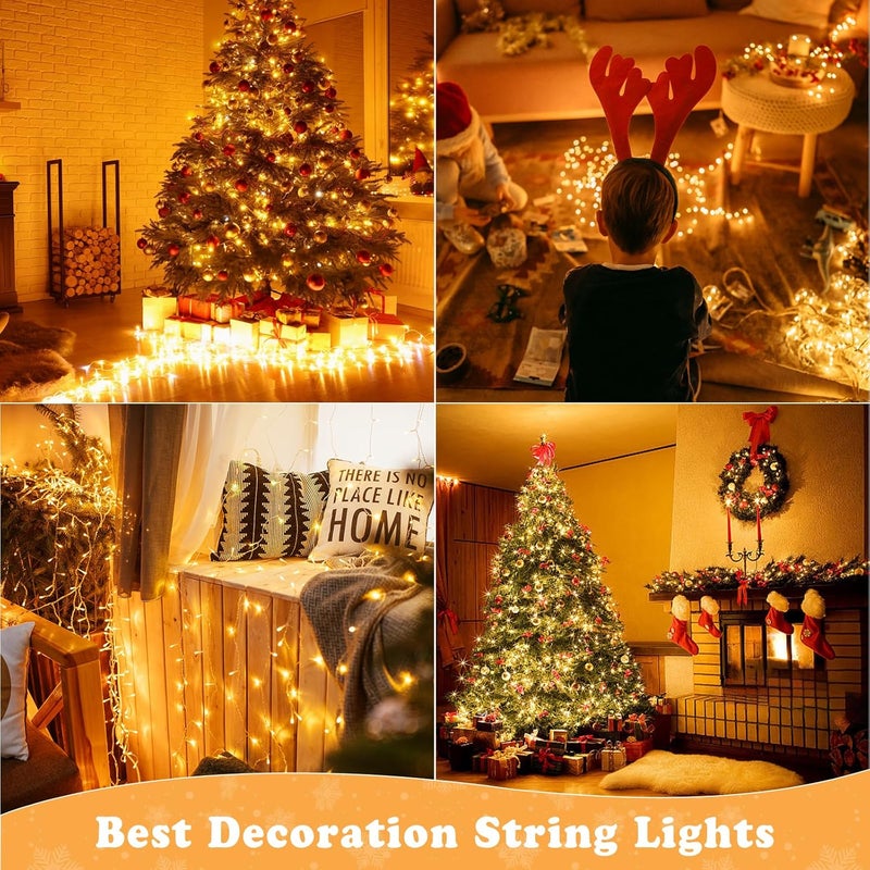 Elegear Outdoor Fairy Lights 25M 1000 LEDs String Lights with 8 Lighting Modes for Wedding Party Garden Patio Tree Decorations - Warm White - Image 5