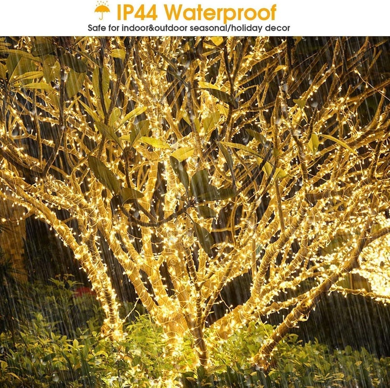 Elegear Outdoor Fairy Lights 25M 1000 LEDs String Lights with 8 Lighting Modes for Wedding Party Garden Patio Tree Decorations - Warm White - Image 4
