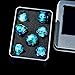 Froggod Moss Skull DND Dice Set 7Pcs Sharp Edge DD Dice with Gift Box for for Dungeons and Dragons Resin D and D Role Playing Dice D20 D12 D10 D8 D6 D4 Blue - Image 4