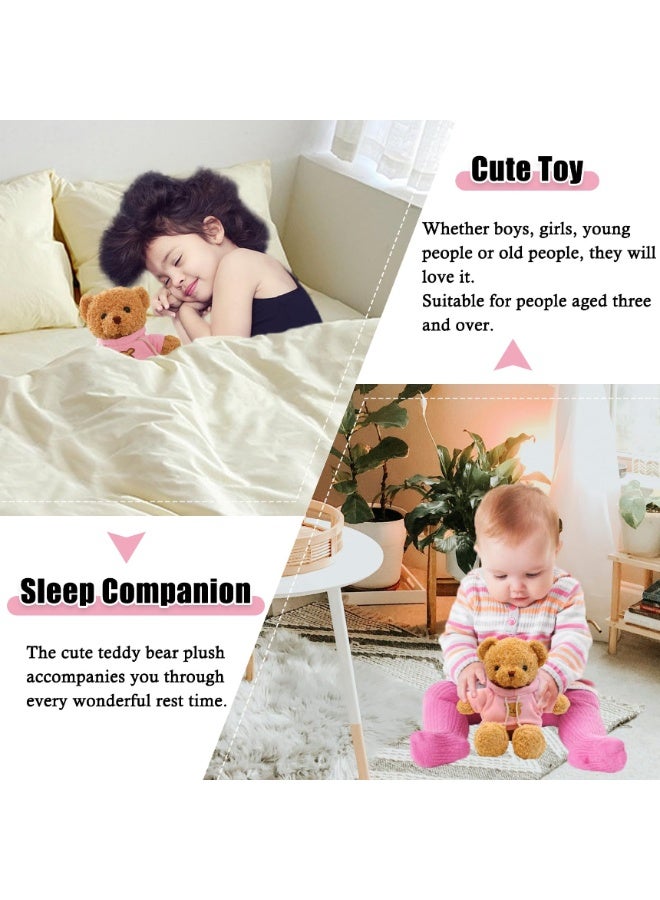 Yalla Pick 30 cm Teddy Bear Plush Toy, Soft PP Cotton Stuffed Animal with Removable Pink Hoodie, Cute Cuddly Bear Doll for Kids Teens, Birthday Gift - Image 4