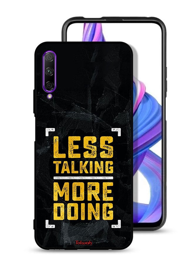 Tolwak - Huawei Y9s Protective Case Cover Less Talking More Doing - Image 1