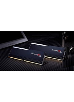 جي.سكيل مجموعة ذاكرة سطح المكتب DDR5 ثنائية القناة من سلسلة M5 Neo RGB من Ripjaws بسعة 32 جيجابايت (2x16 جيجابايت)، سرعة ذاكرة 6000 ميجابايت/ثانية، زمن انتقال CL36-48-48-96، AMD EXPO، جهد 1.25 فولت، أسود | F5-6000J3648D16GX2-RM5NRK  - Image 4