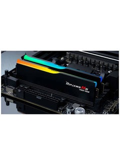 جي.سكيل مجموعة ذاكرة سطح المكتب DDR5 ثنائية القناة من سلسلة M5 Neo RGB من Ripjaws بسعة 32 جيجابايت (2x16 جيجابايت)، سرعة ذاكرة 6000 ميجابايت/ثانية، زمن انتقال CL36-48-48-96، AMD EXPO، جهد 1.25 فولت، أسود | F5-6000J3648D16GX2-RM5NRK  - Image 3