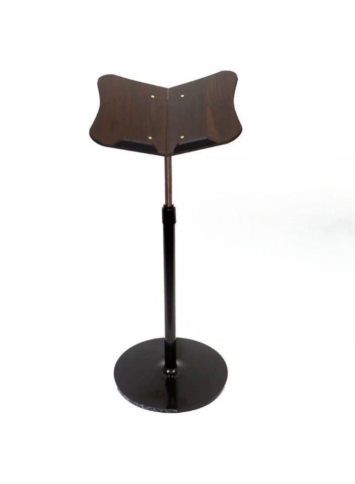SUNDUS Quran stand Metal  with a wooden head and adjustable height. - Image 2