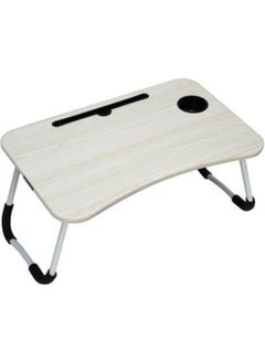 Generic Foldable Laptop Table With Cup Holder 60x40cm  - Image 3