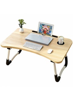 Generic Foldable Laptop Table With Cup Holder 60x40cm  - Image 1
