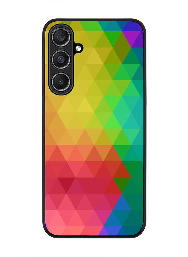 Stylizedd Rugged Black Edge case for Samsung Galaxy S23 FE, Custom Slim fit Flexible Anti Drop Thin Phone Case Cover - Tropical Prism - Image 1